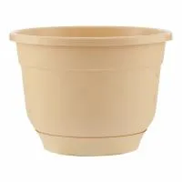 Горшок Флокс с поддоном, бежевый, 3.2 л, Palisad